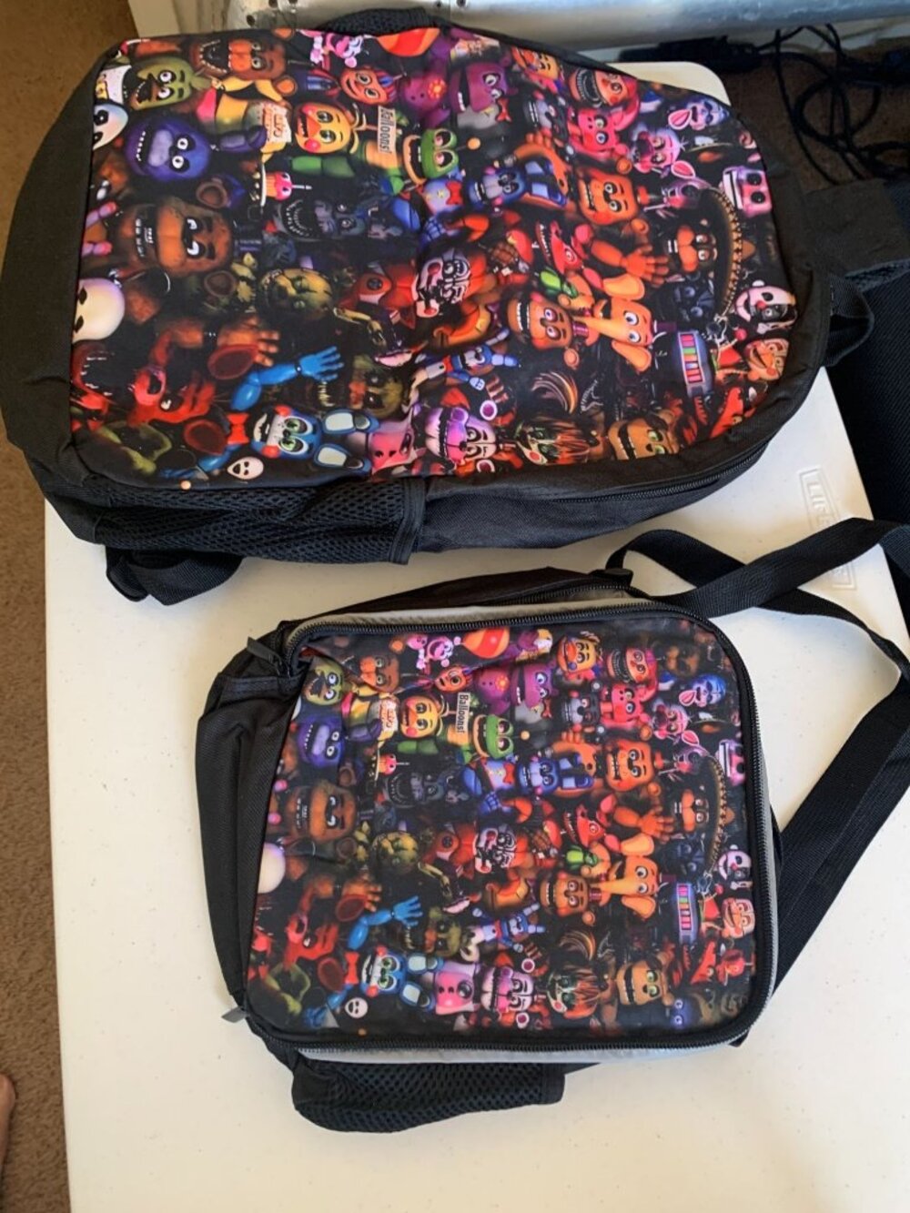 Five Nights At Freddys Backpack & Lunchbox Set With Colorful Animatronic Print